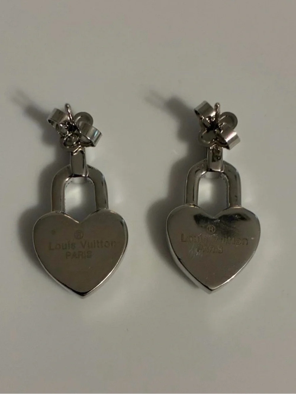 Vintage Silver Crystal Heart Padlock Drop Earrings - Sparkle Statement Jewelry
